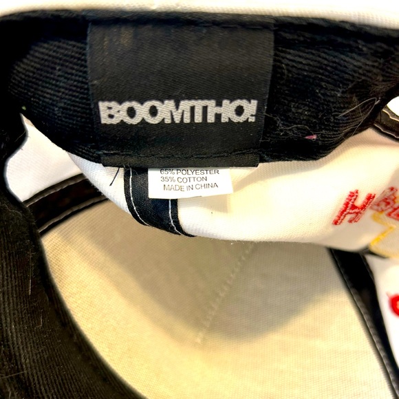Boomtho! Men’s Snapback Cap (White, Red, Yellow) - Picture 2 of 4
